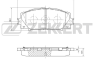 Колодки тормозные дисковые передние BS1940 от фирмы Zekkert