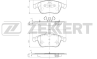 Колодки тормозные дисковые передние BS2163 от производителя Zekkert