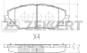 Колодки торм. диск. перед Toyota Auris (E150, E180) 10-, Prius (W40) 12-, Rav 4 (A30, A40) 06-