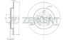 Диск торм. зад. Toyota Auris I 07-, Corolla (E120, E150) 02-