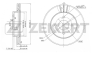 Диск торм. перед. Nissan Almera (N15) 95-  Sunny (