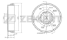 Барабан торм. зад. Toyota Fortuner 04-, Hilux (N_) 01-