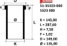 Гильза STD O135, K=143, L=287,6, H=7,58, D=149