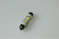T11x36-S8.5 (2SMD size 5050) C5W 12V светодиод WHITE 0.3W 18lm (белый) в колбе TM Nord YADA