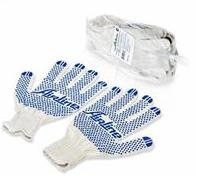 Перчатки комплект ХБ с точечным ПВХ покрытием (5 пар)