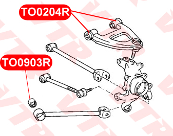 Сайлентблок нижней поперечной тяги задней подвески Сайлентблок нижней поперечной тяги задней подвески