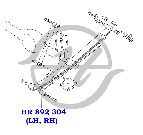 Сайлентблок рессоры задней подвески  передний L200 (K6  K7) 1996-2007  STRADA (K74T) 1997-1999 Сайлентблок рессоры задней подвески  передний L200 (K6  K7) 1996-2007  STRADA (K74T) 1997-1999