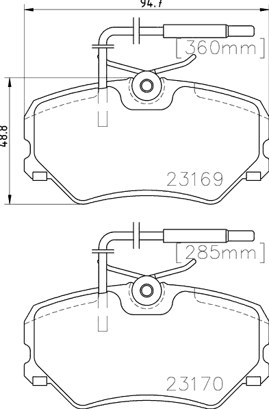 23169/19.4mm/Торм.колодки CITROEN ZX/PEUGEOT 306 2 23169/19.4mm/Торм.колодки CITROEN ZX/PEUGEOT 306 2