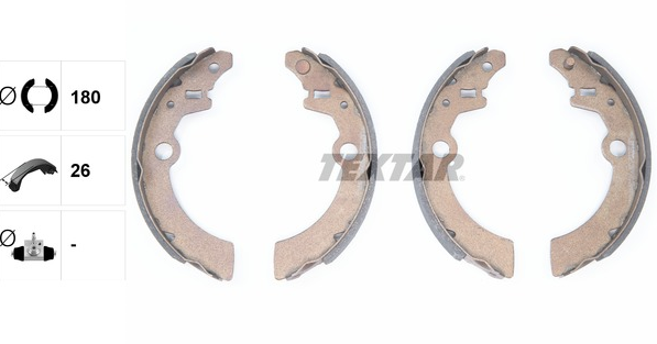 Барабанные тормозные колодки задние 91058500 от фирмы TEXTAR Барабанные тормозные колодки задние 91058500 от фирмы TEXTAR