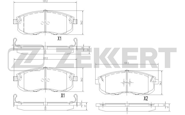 Колодки торм. диск. перед Nissan Juke (F15) 10-,Teana (J31, J32) 03-, Tiida (C11X) 07-, Suzuki SX4 07- Колодки торм. диск. перед Nissan Juke (F15) 10-,Teana (J31, J32) 03-, Tiida (C11X) 07-, Suzuki SX4 07-