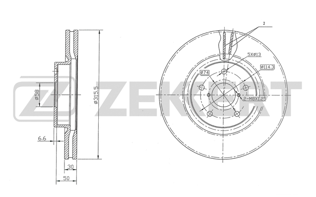 Диск торм. перед. Subaru Tribeca (B9) 05- Диск торм. перед. Subaru Tribeca (B9) 05-